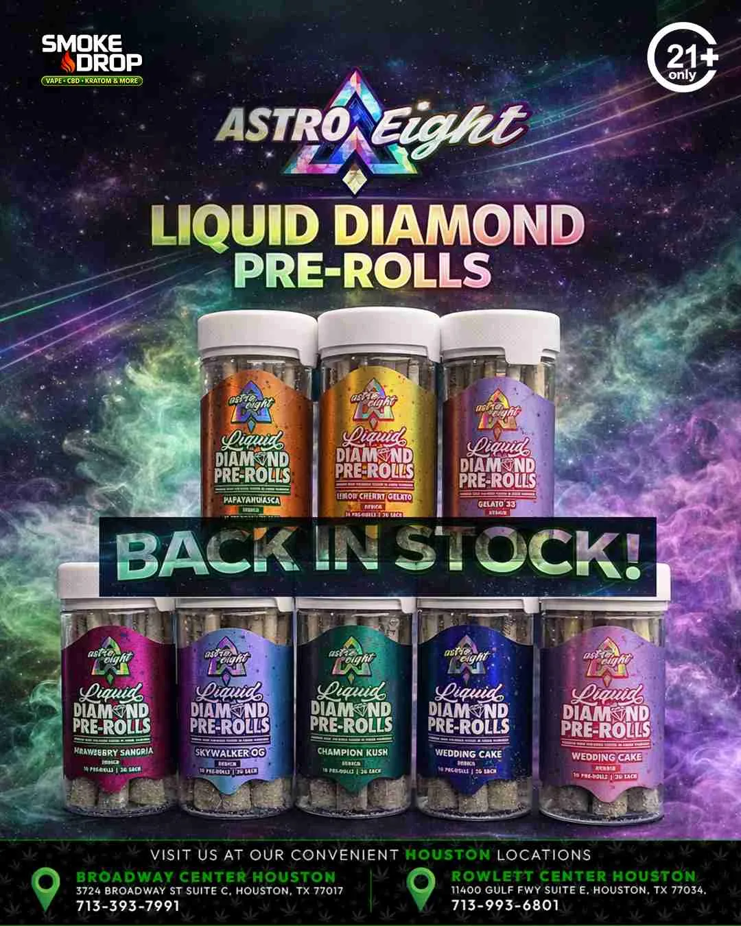 Astro Eight Liquid Diamond prerolls Houston