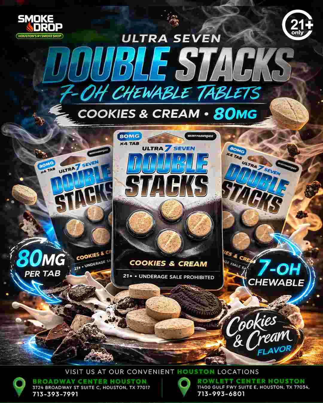 Double Stacks 7-OH chewable tablets Houston